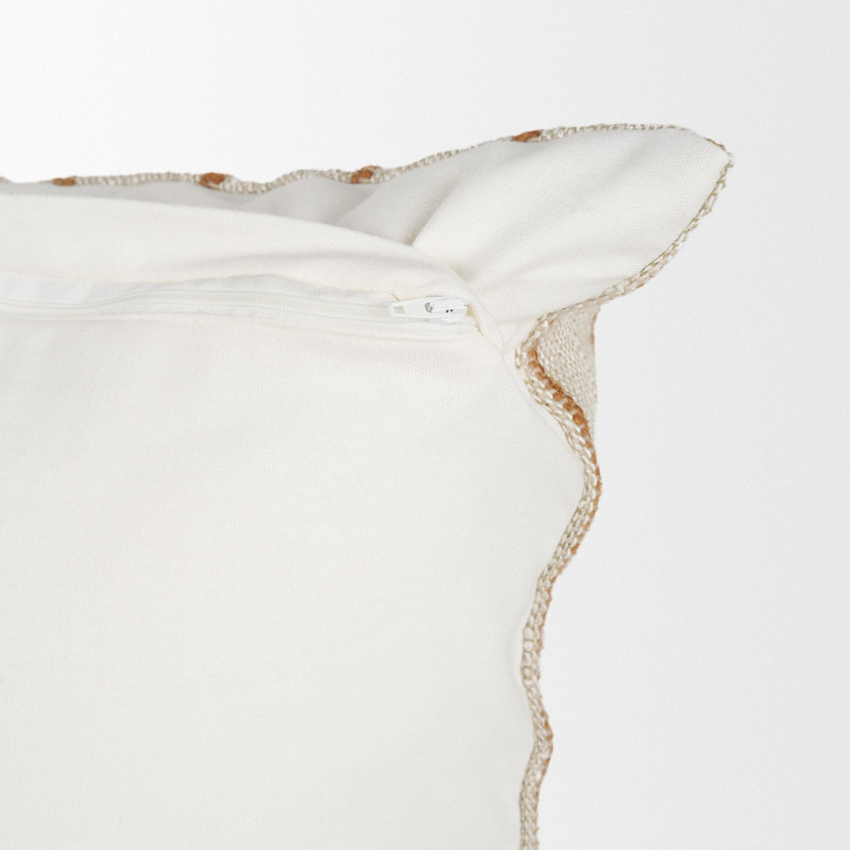 Merrick Square Natural Beige w/ Orange Stripes Decorative Pillow by Mercana at Eve Furniture