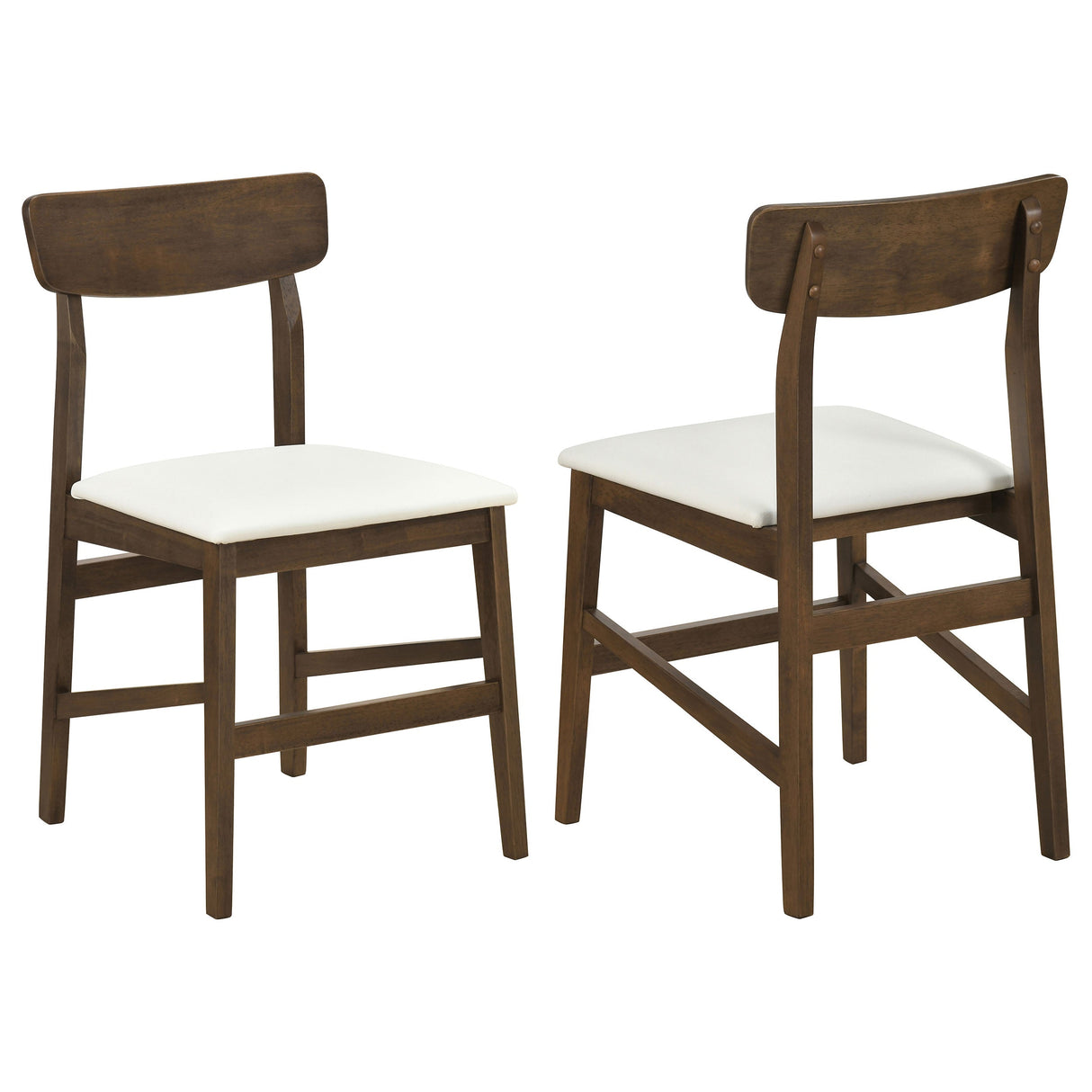 Merrin Off White And Walnut Dining Side Chair (Set of 2) by Coaster at Eve Furniture