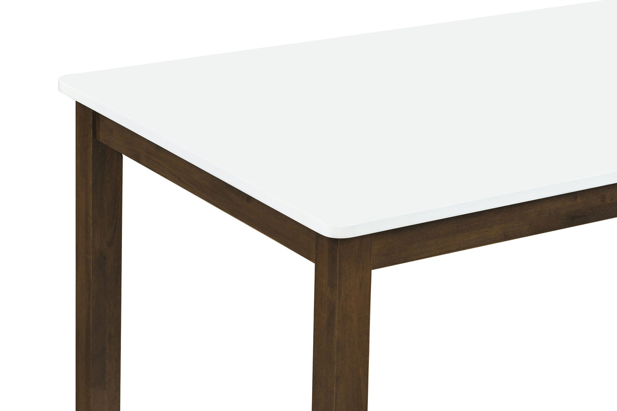 Merrin White And Walnut 55-inch Rectangular Dining Table by Coaster at Eve Furniture