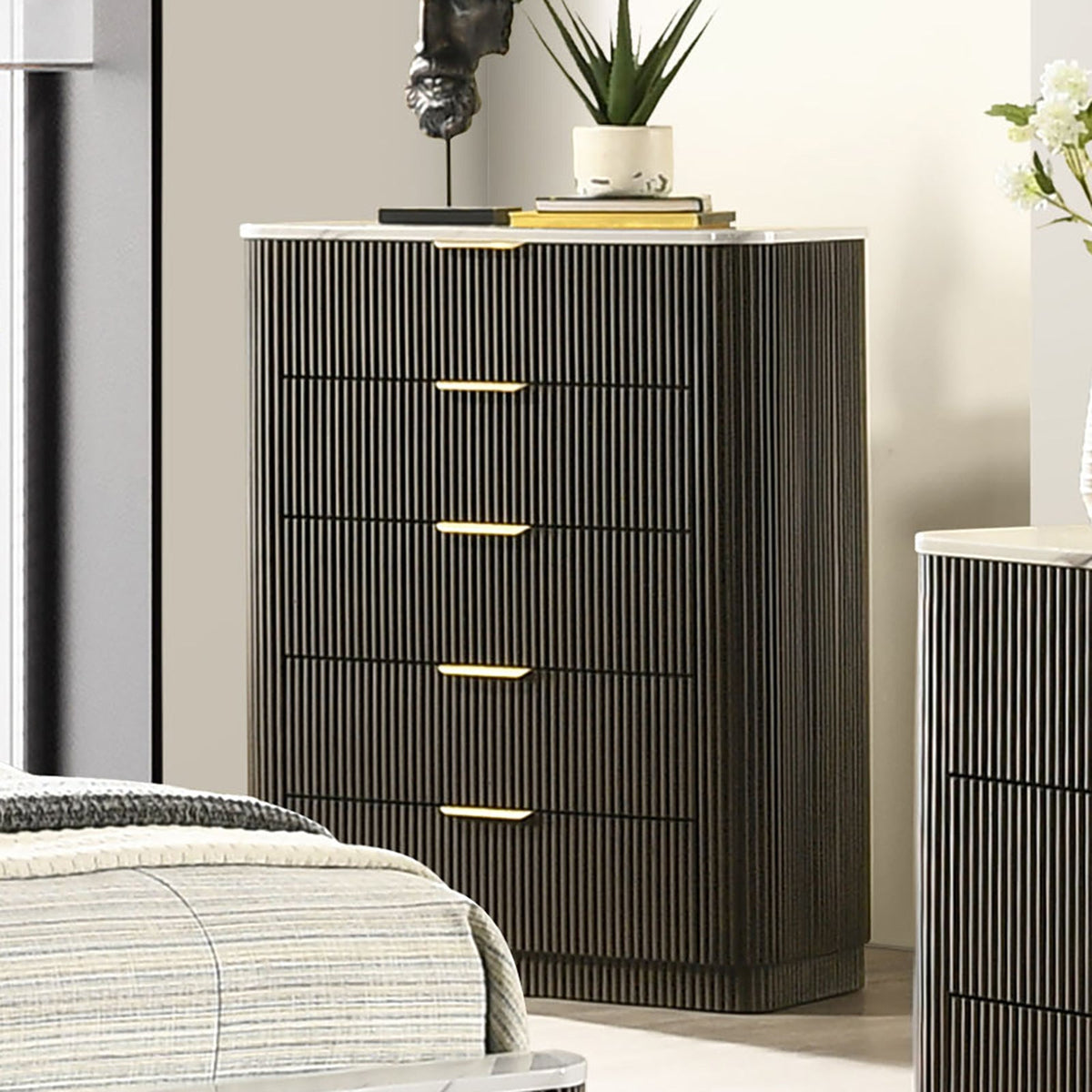 Merthyr Dark Walnut Chest by Furniture of America at Eve Furniture