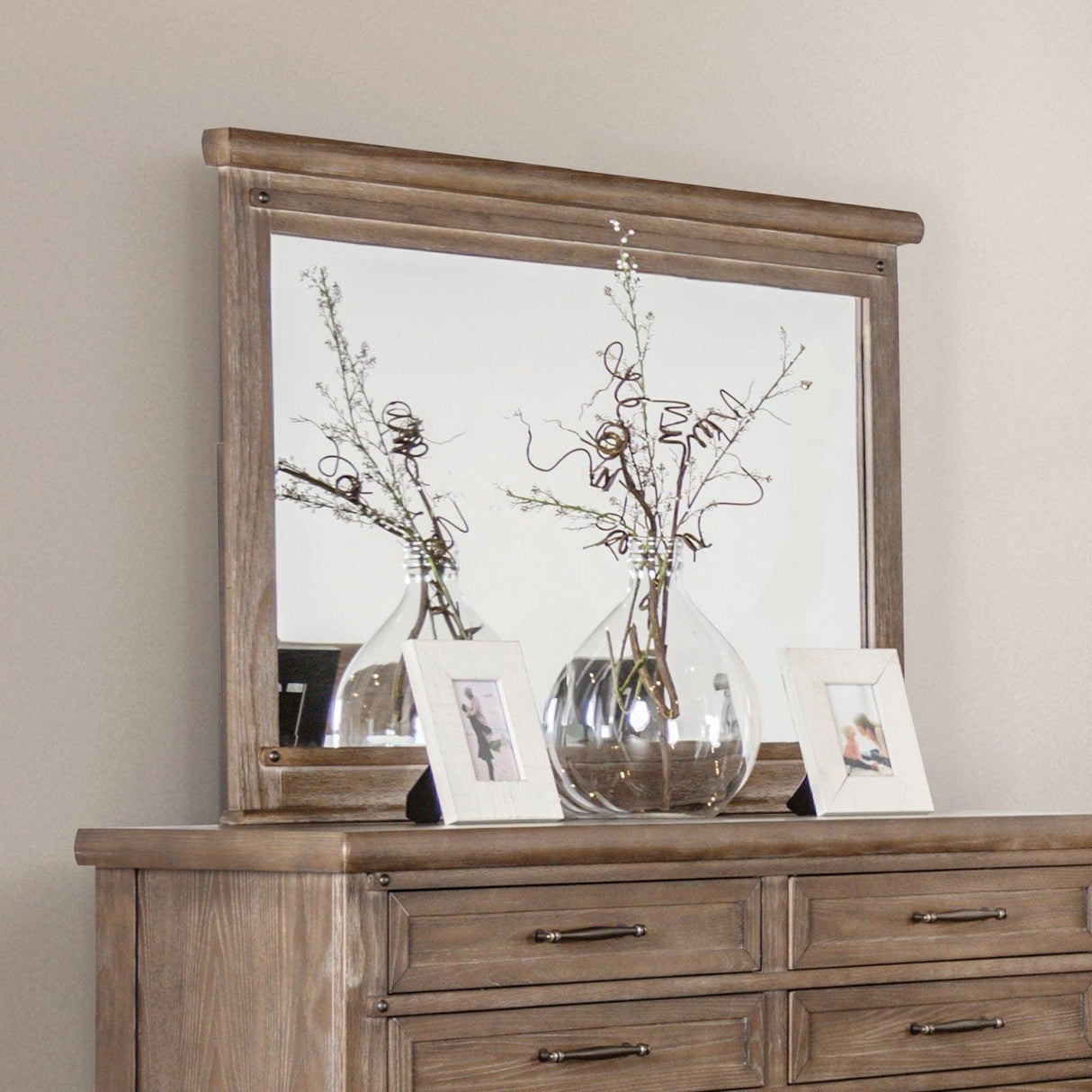 Merthyr Brown Mirror by Furniture of America at Eve Furniture