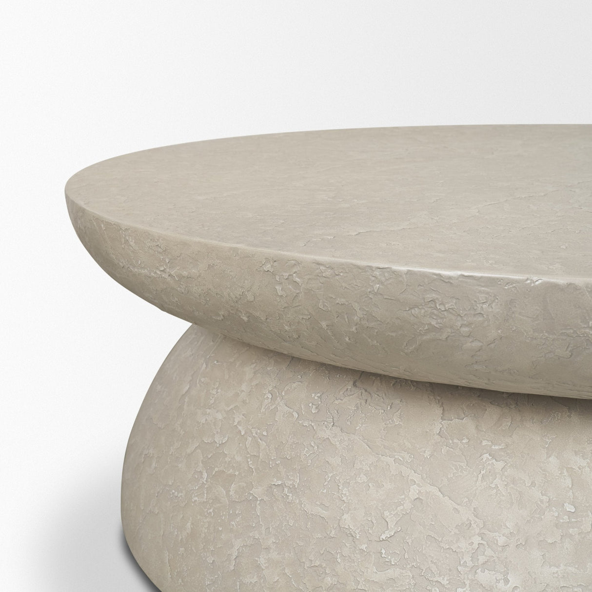 Mesa 48" Round Stone Finish Coffee Table by Mercana at Eve Furniture