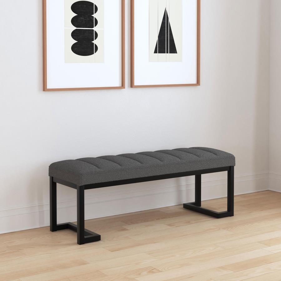 Mesa Charcoal Upholstered Entryway Accent Bench by Coaster at Eve Furniture
