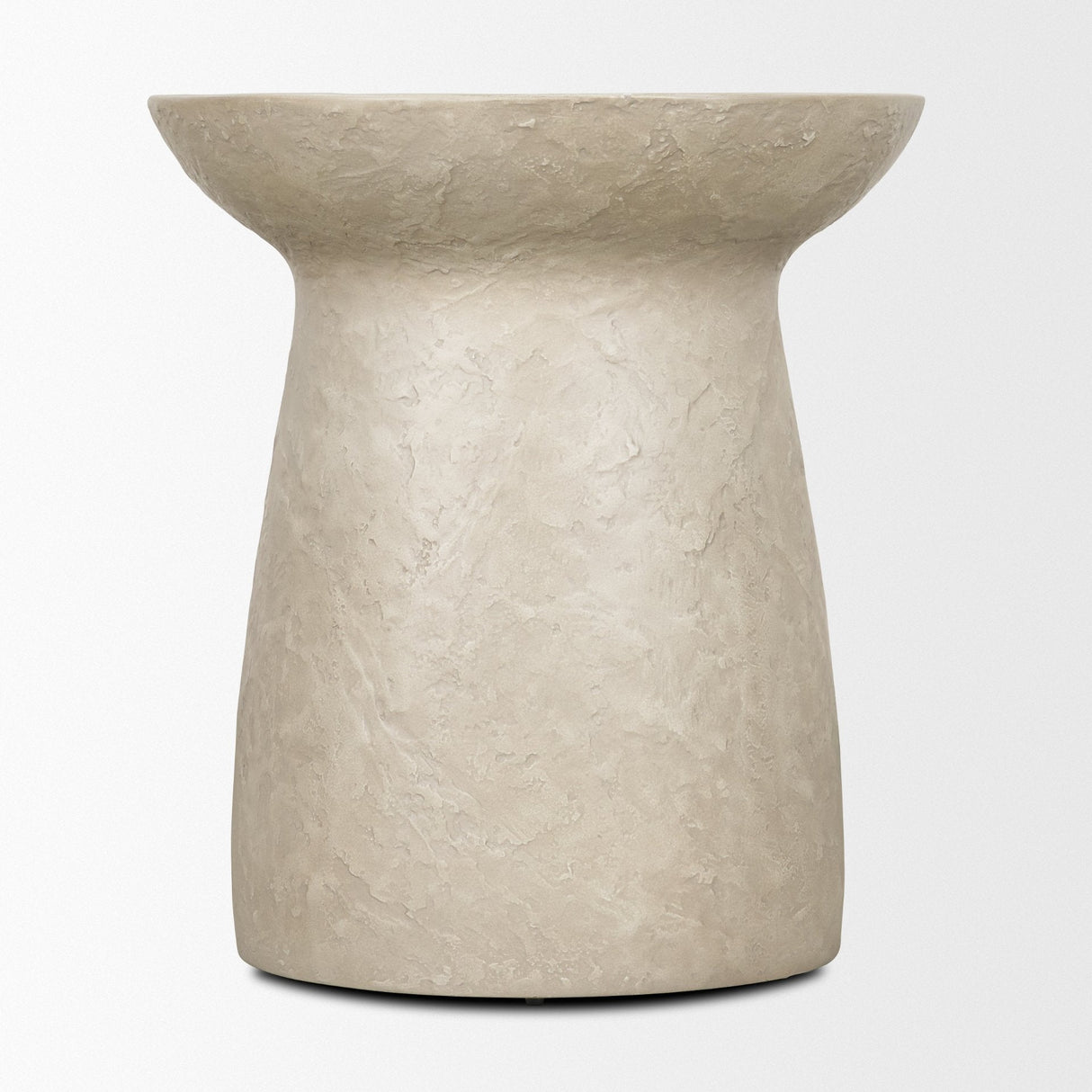 Mesa Round Stone Finish Pillar Accent Table by Mercana at Eve Furniture