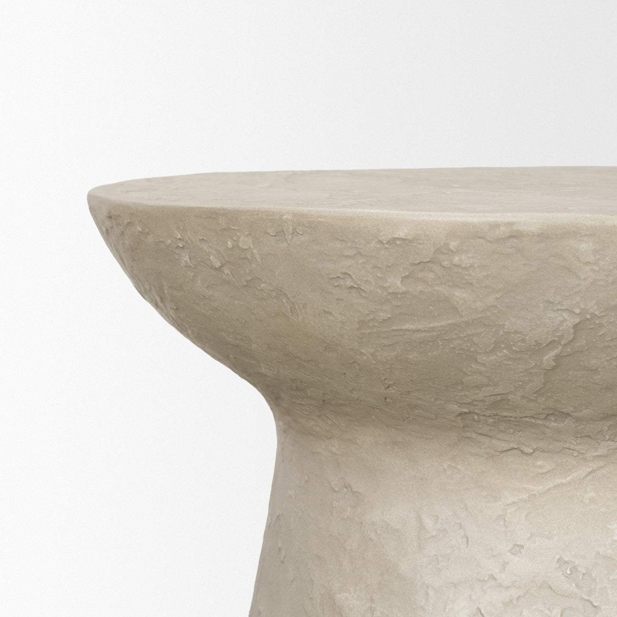 Mesa Round Stone Finish Pillar Accent Table by Mercana at Eve Furniture