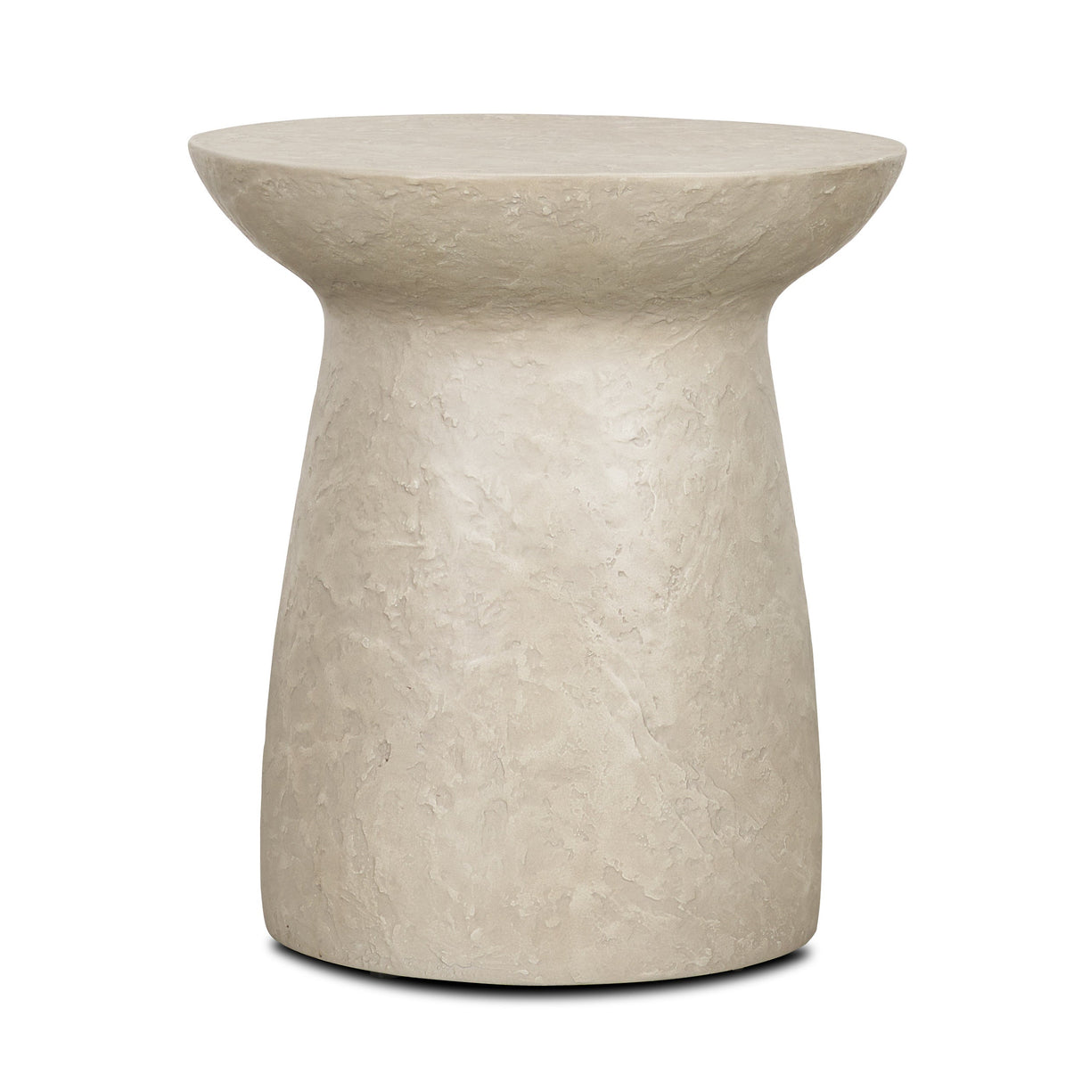Mesa Round Stone Finish Pillar Accent Table by Mercana at Eve Furniture