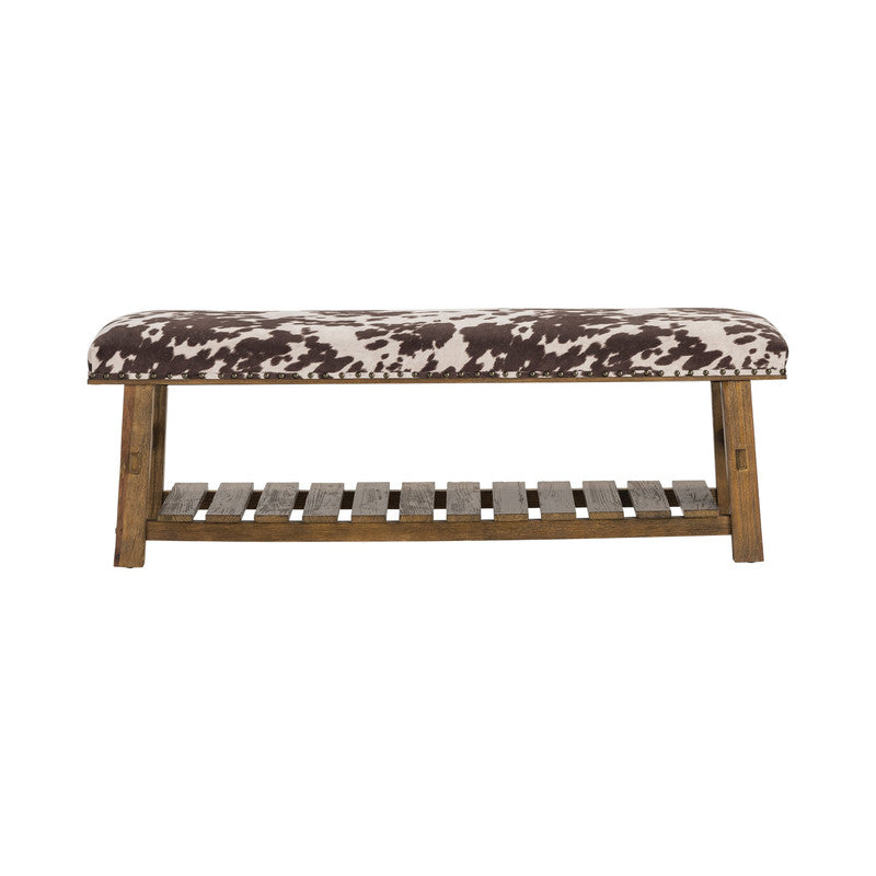 Mesquite Ranch Brown/White Bench by Crestview at Eve Furniture