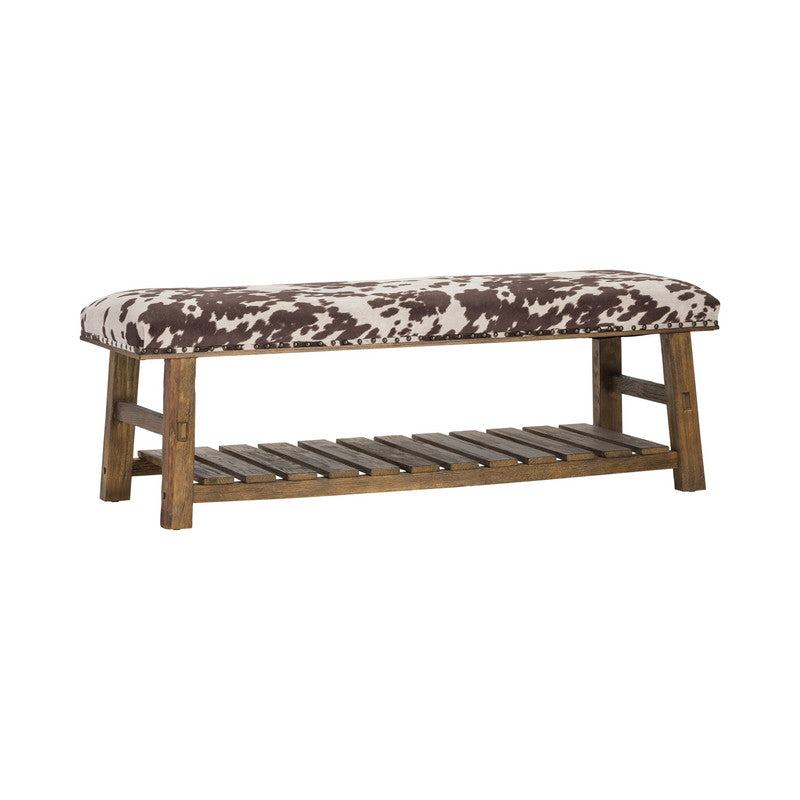 Mesquite Ranch Brown/White Bench by Crestview at Eve Furniture