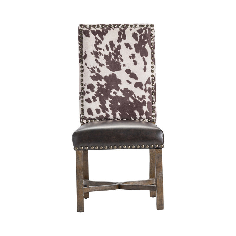 Mesquite Ranch Brown/White Side Chair by Crestview at Eve Furniture