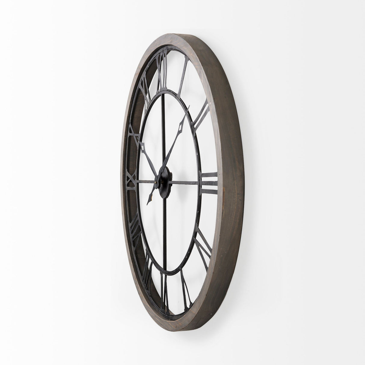 Mething Gray Large Farmhouse Wall Clock by Mercana at Eve Furniture