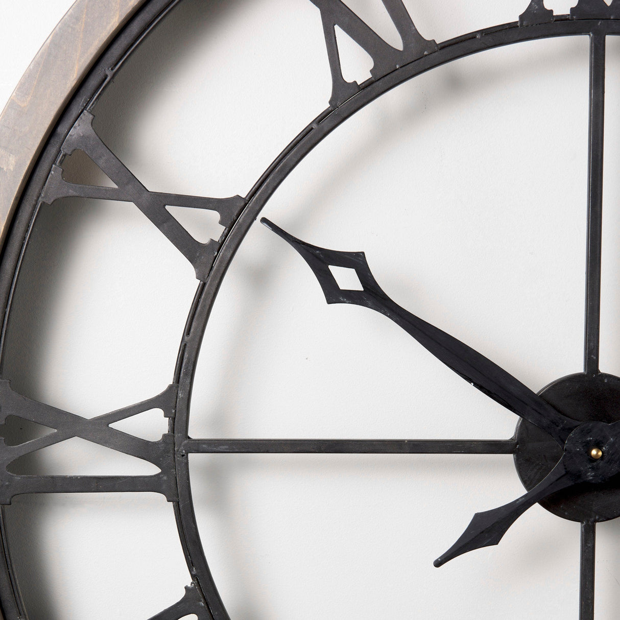 Mething Gray Large Farmhouse Wall Clock by Mercana at Eve Furniture