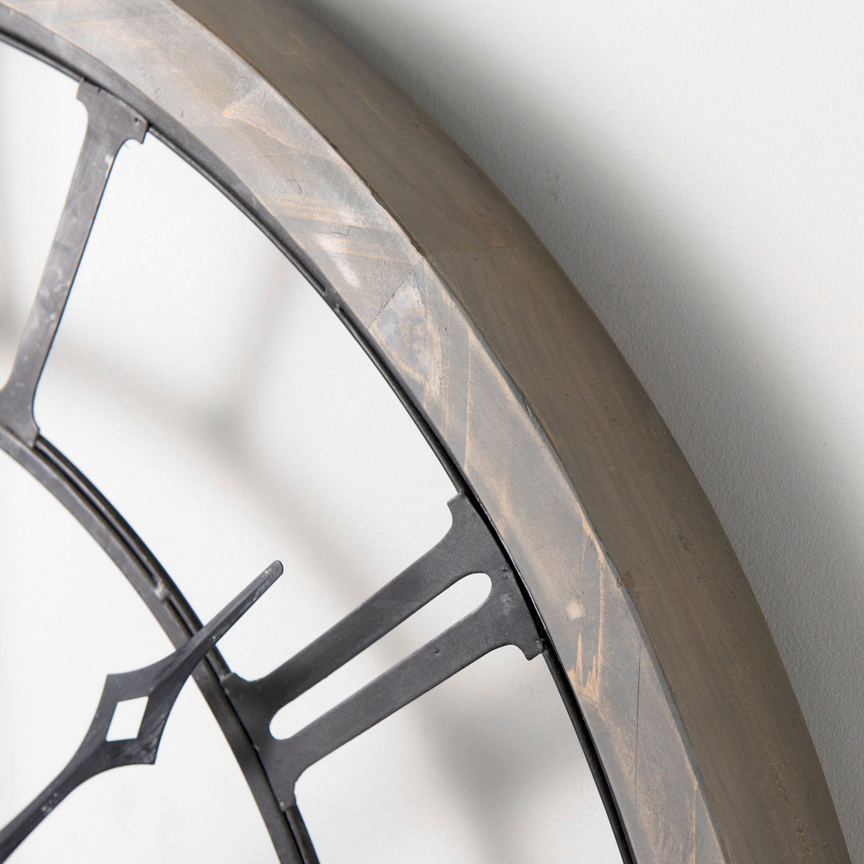 Mething Gray Large Farmhouse Wall Clock by Mercana at Eve Furniture