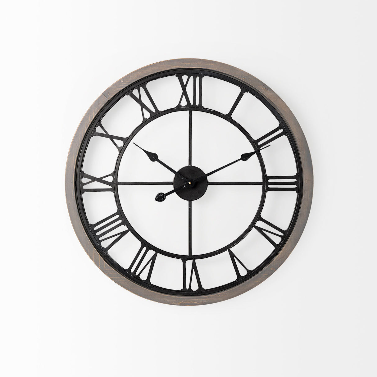 Mething Gray Medium Farmhouse Wall Clock by Mercana at Eve Furniture