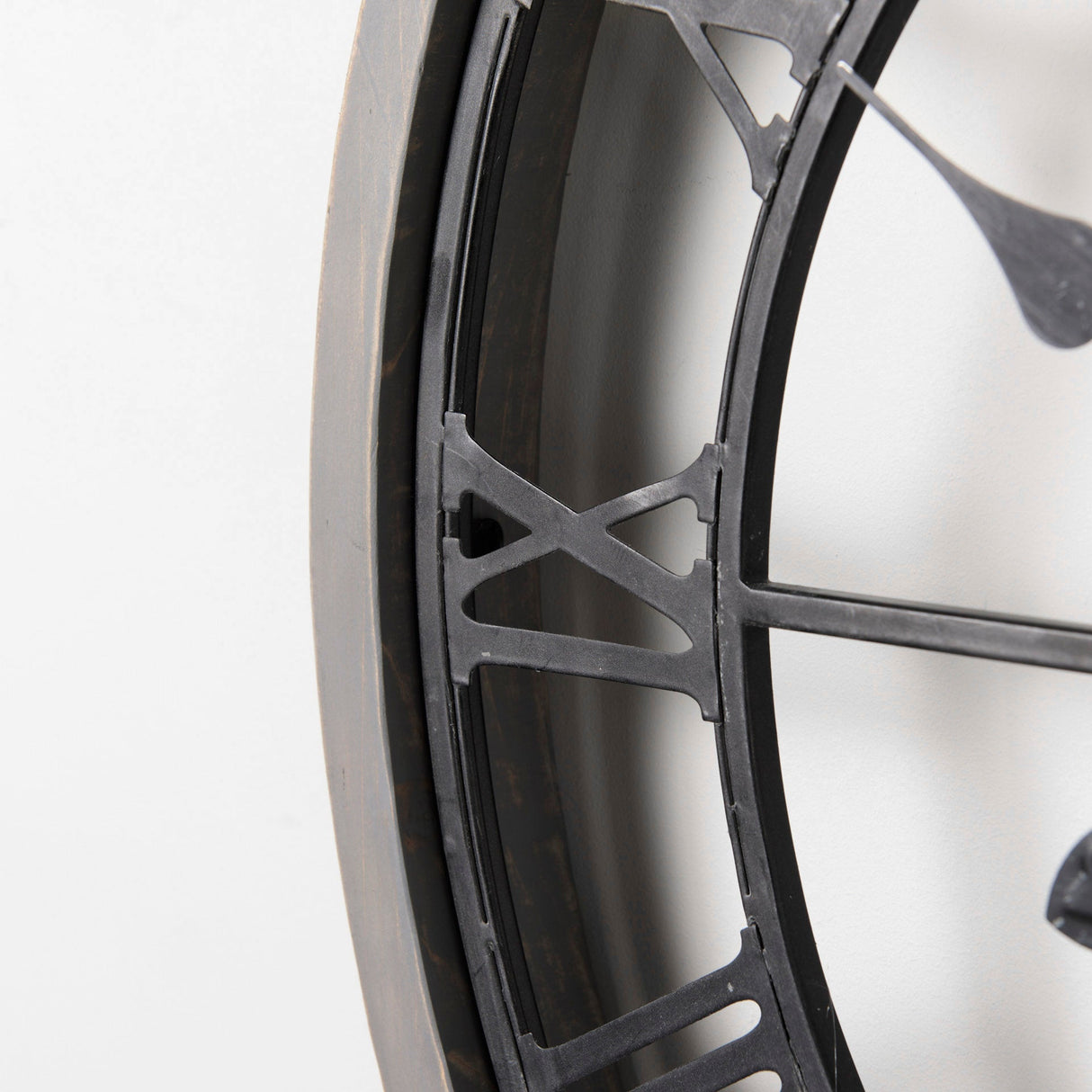 Mething Gray Medium Farmhouse Wall Clock by Mercana at Eve Furniture