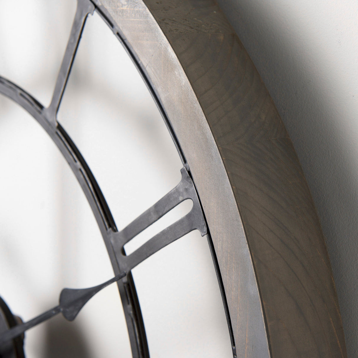 Mething Gray Medium Farmhouse Wall Clock by Mercana at Eve Furniture