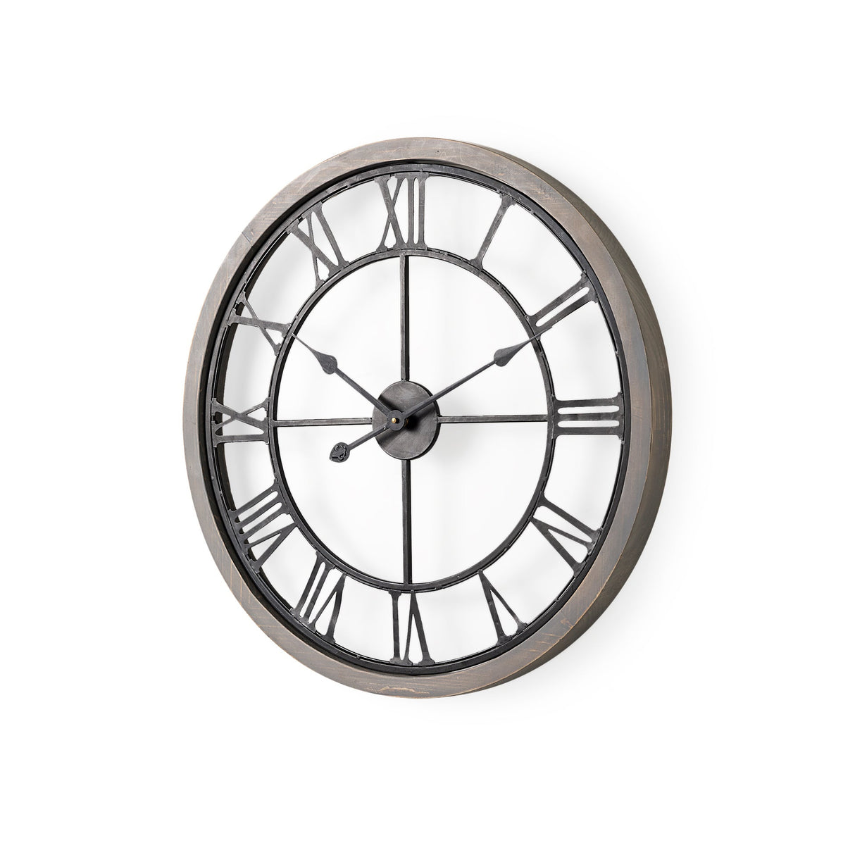 Mething Gray Medium Farmhouse Wall Clock by Mercana at Eve Furniture