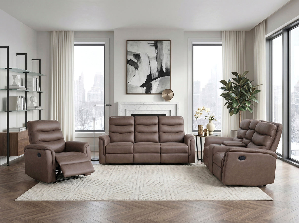 Metric Brown 2-Piece Reclining Living Room Set by Homelegance at Eve Furniture