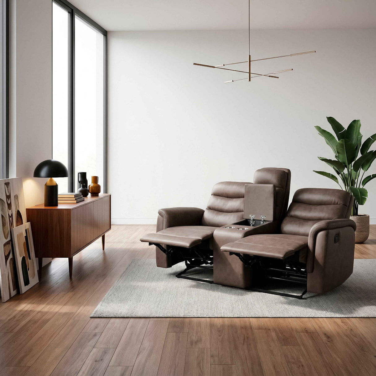 Metric Brown Reclining Living Room Set by Homelegance at Eve Furniture