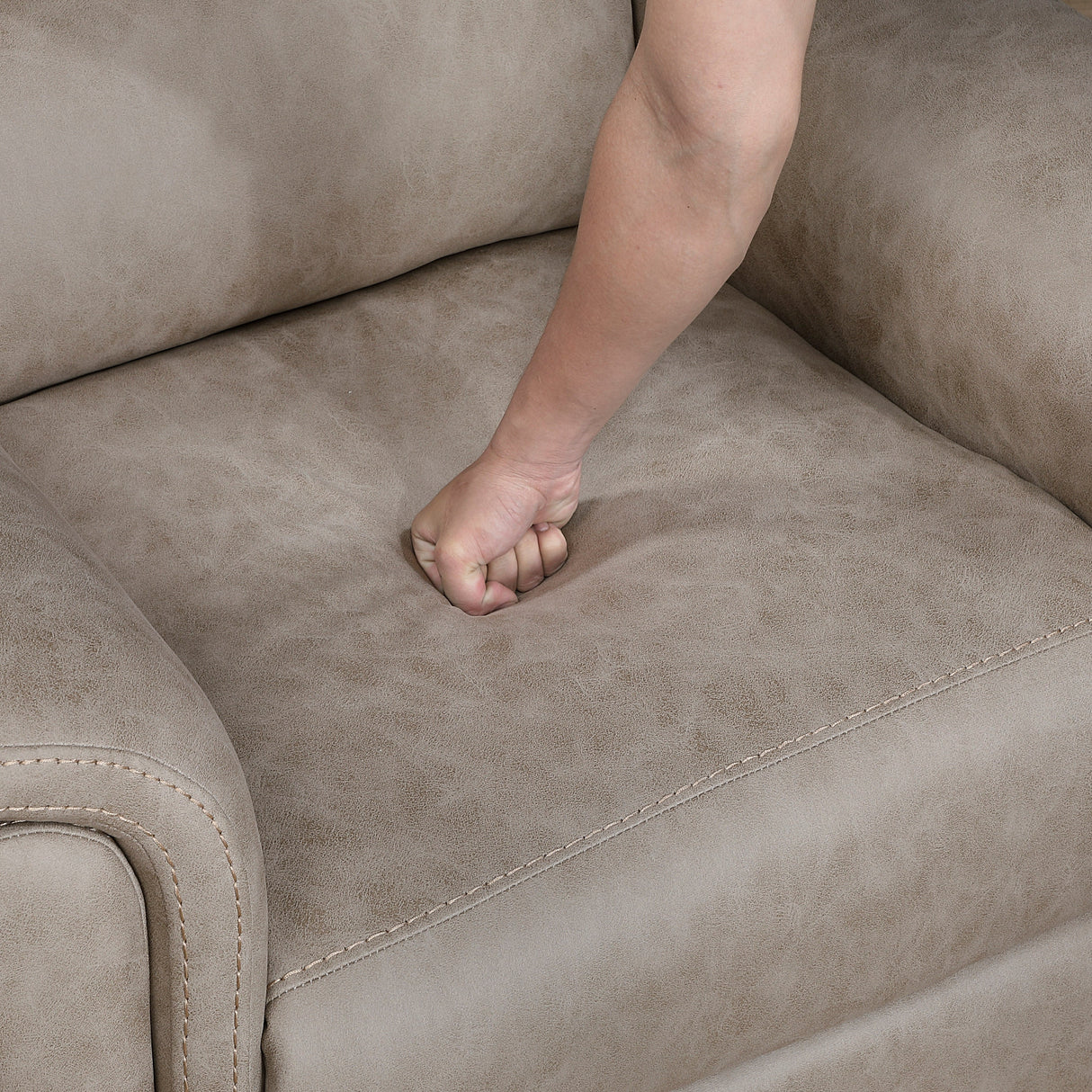 Metric Taupe Double Glider Reclining Loveseat with Center Console by Homelegance at Eve Furniture