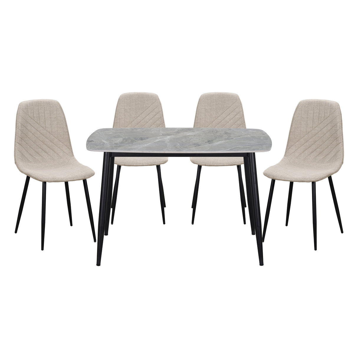 Metropolitan Black/Taupe Dining Set by Homelegance at Eve Furniture