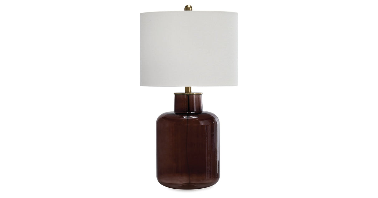 Mette Brown/Gold Finish Table Lamp by ASHLEY FURNITURE at Eve Furniture