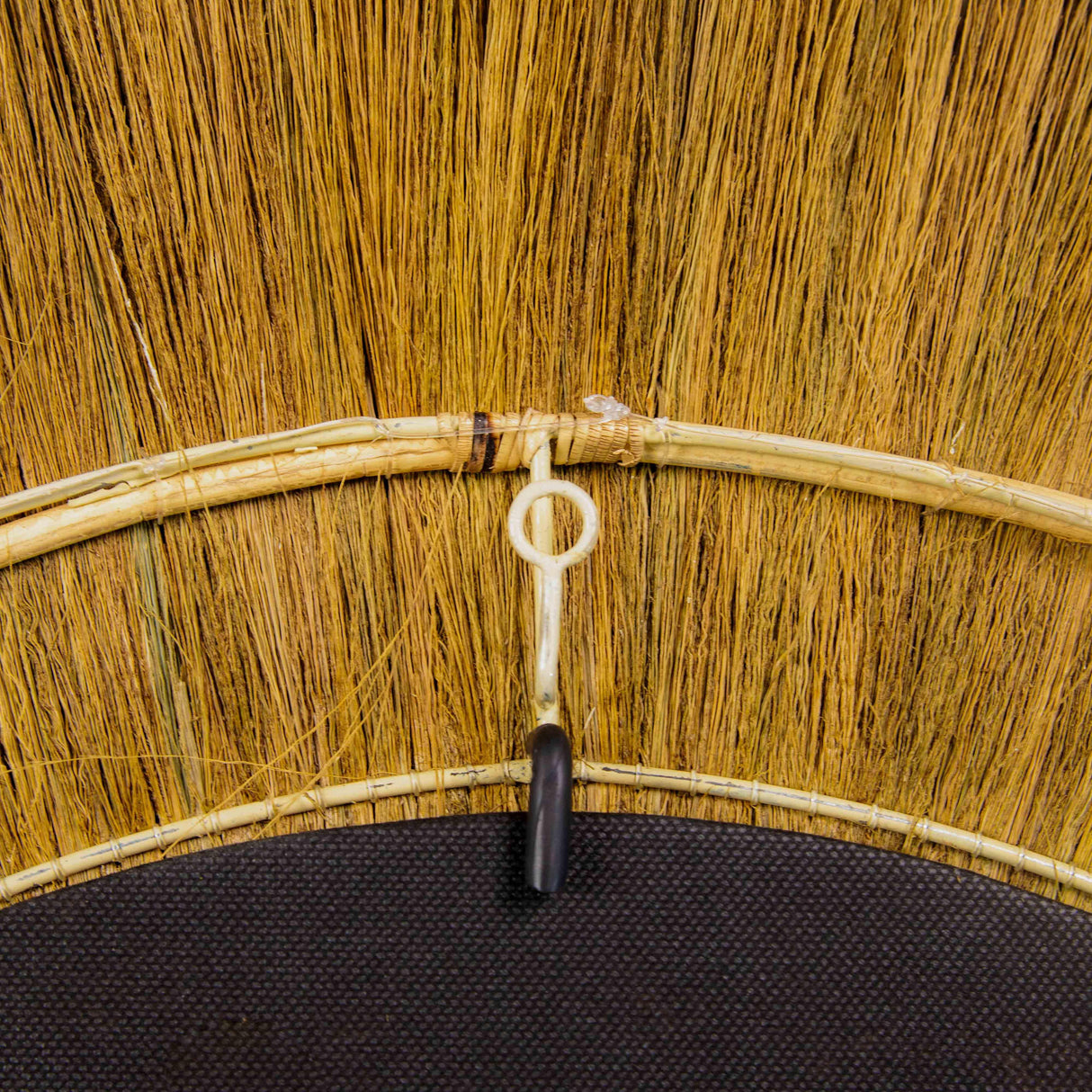 Mettu Natural Grass Round Wall Mirror by TOV Furniture at Eve Furniture