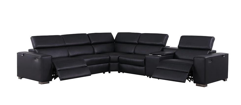 MI-631 Picasso Black 6-Piece Power Reclining Sectional by New Era Innovations at Eve Furniture