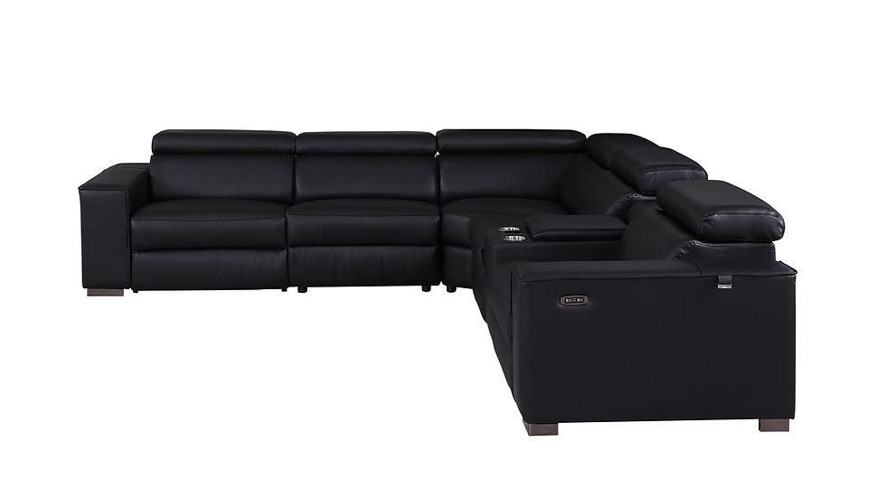 MI-631 Picasso Black 6-Piece Power Reclining Sectional by New Era Innovations at Eve Furniture