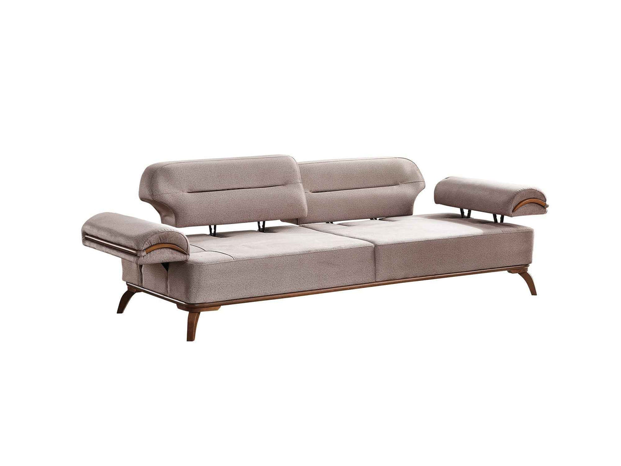 Mia Beige Convertible Sofa by Furnia at Eve Furniture