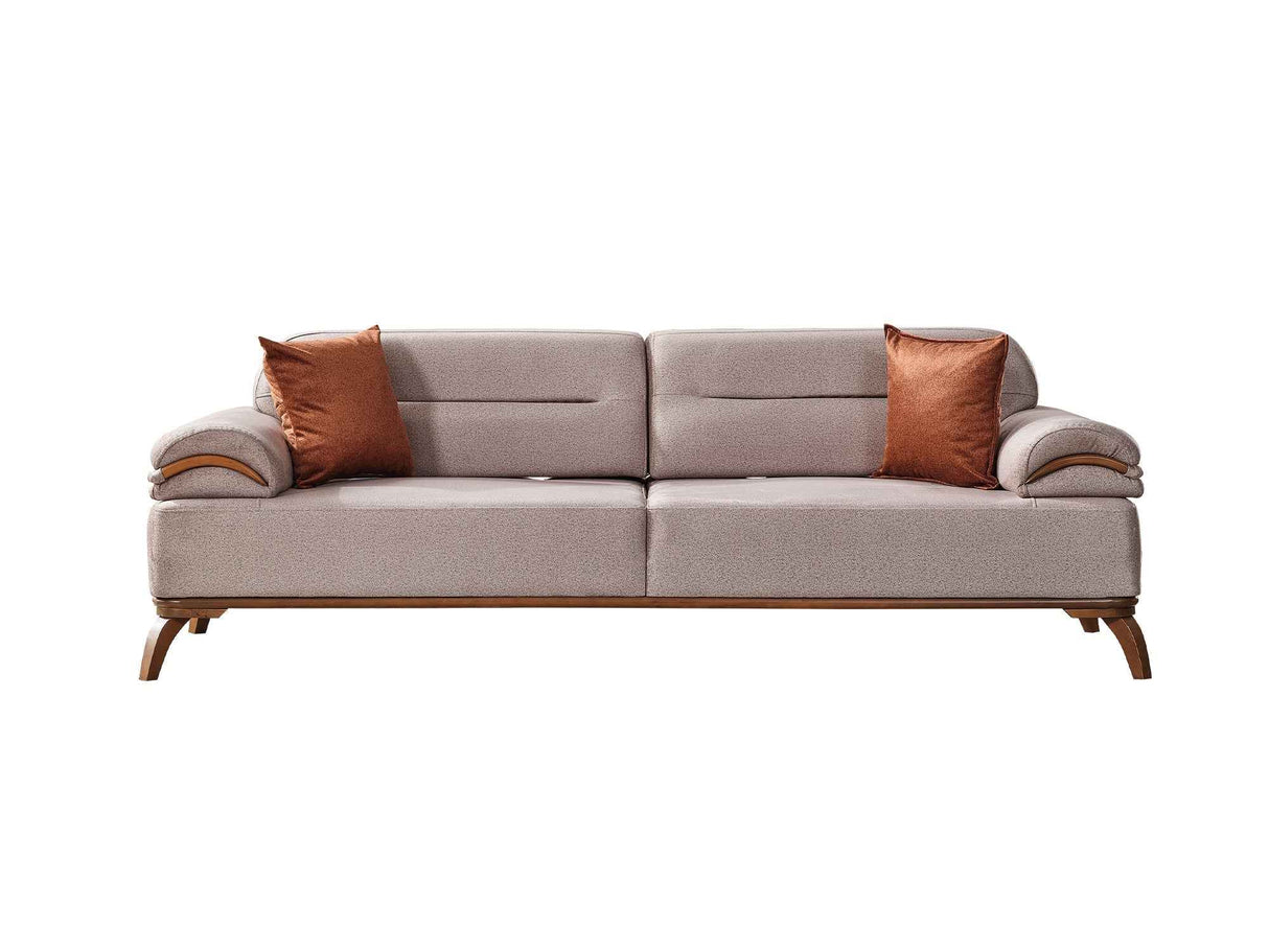Mia Beige Convertible Sofa by Furnia at Eve Furniture