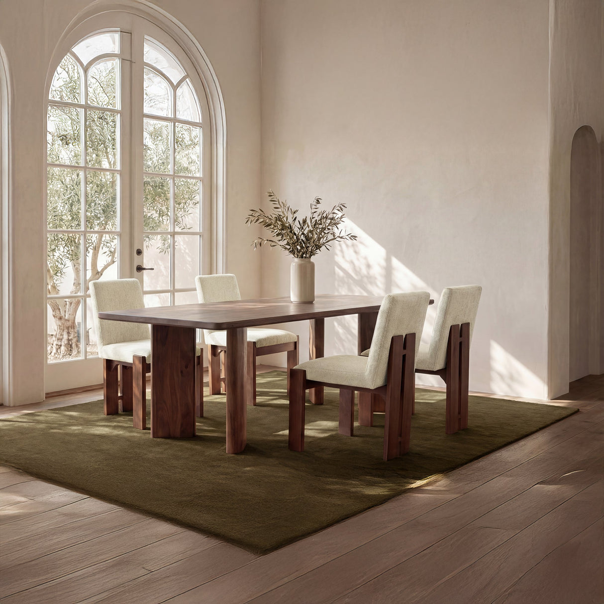 Mia Beige/Cashew Dining Chair (Set of 2) by MOES at Eve Furniture