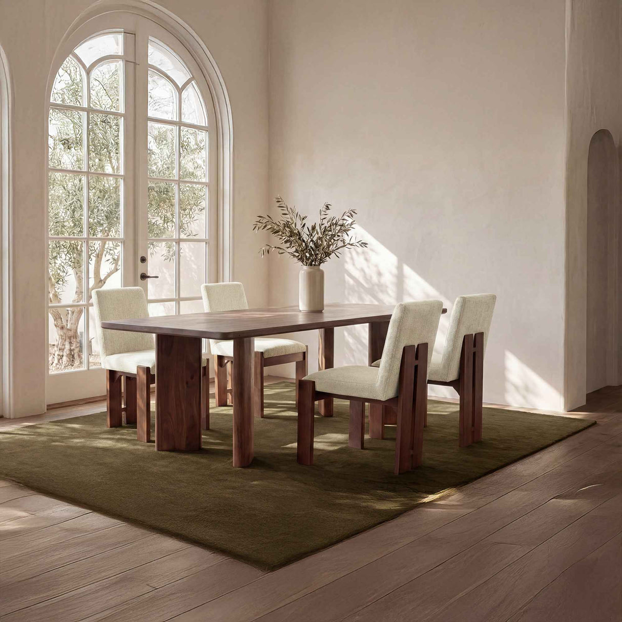 Mia Beige/Cashew Dining Chair (Set of 2) by Moe's Home at Eve Furniture