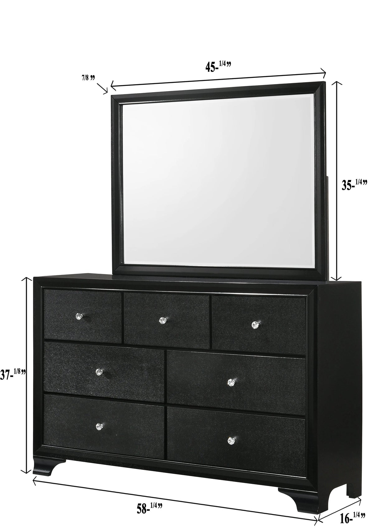 Micah Black Dresser by Crown Mark at Eve Furniture