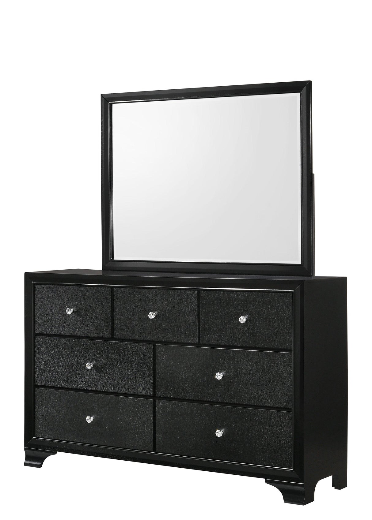 Micah Black LED Upholstered Panel Bedroom Set by Crown Mark at Eve Furniture