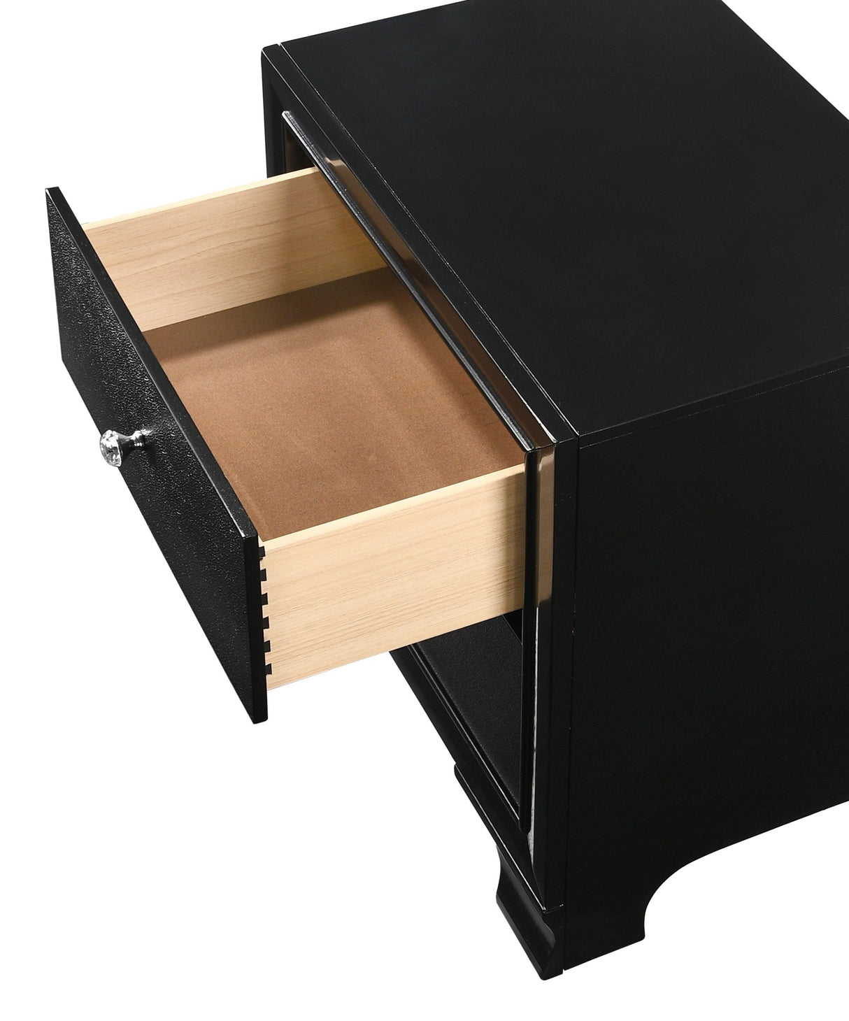 Micah Black Nightstand by Crown Mark at Eve Furniture