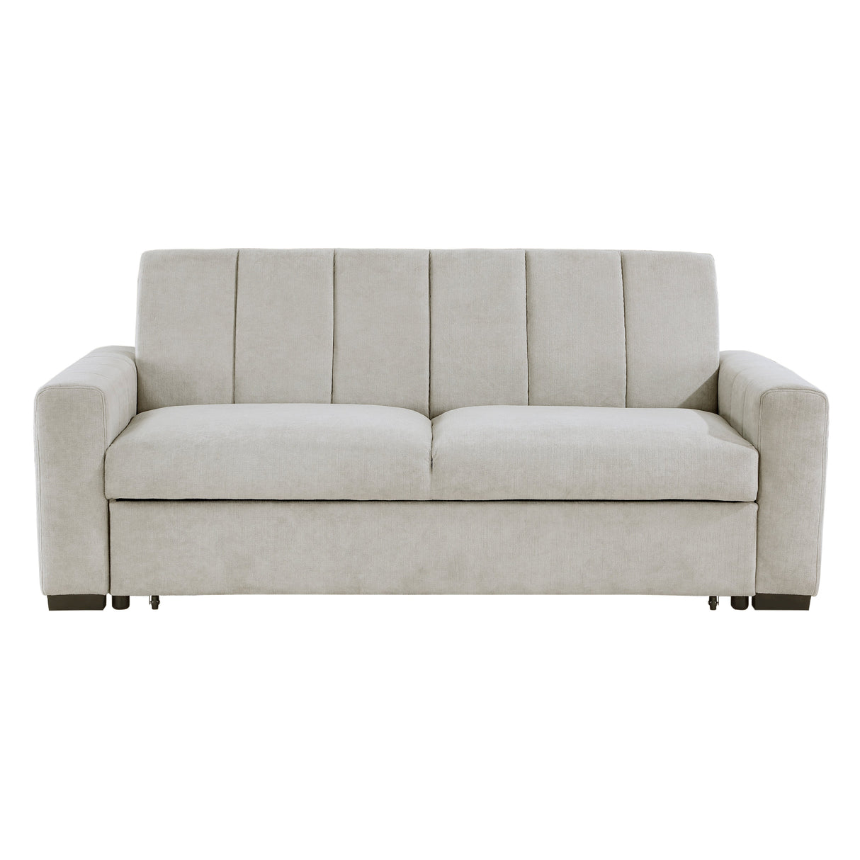 Michah Light Gray Convertible Sofa with Pull-out Bed by Homelegance at Eve Furniture