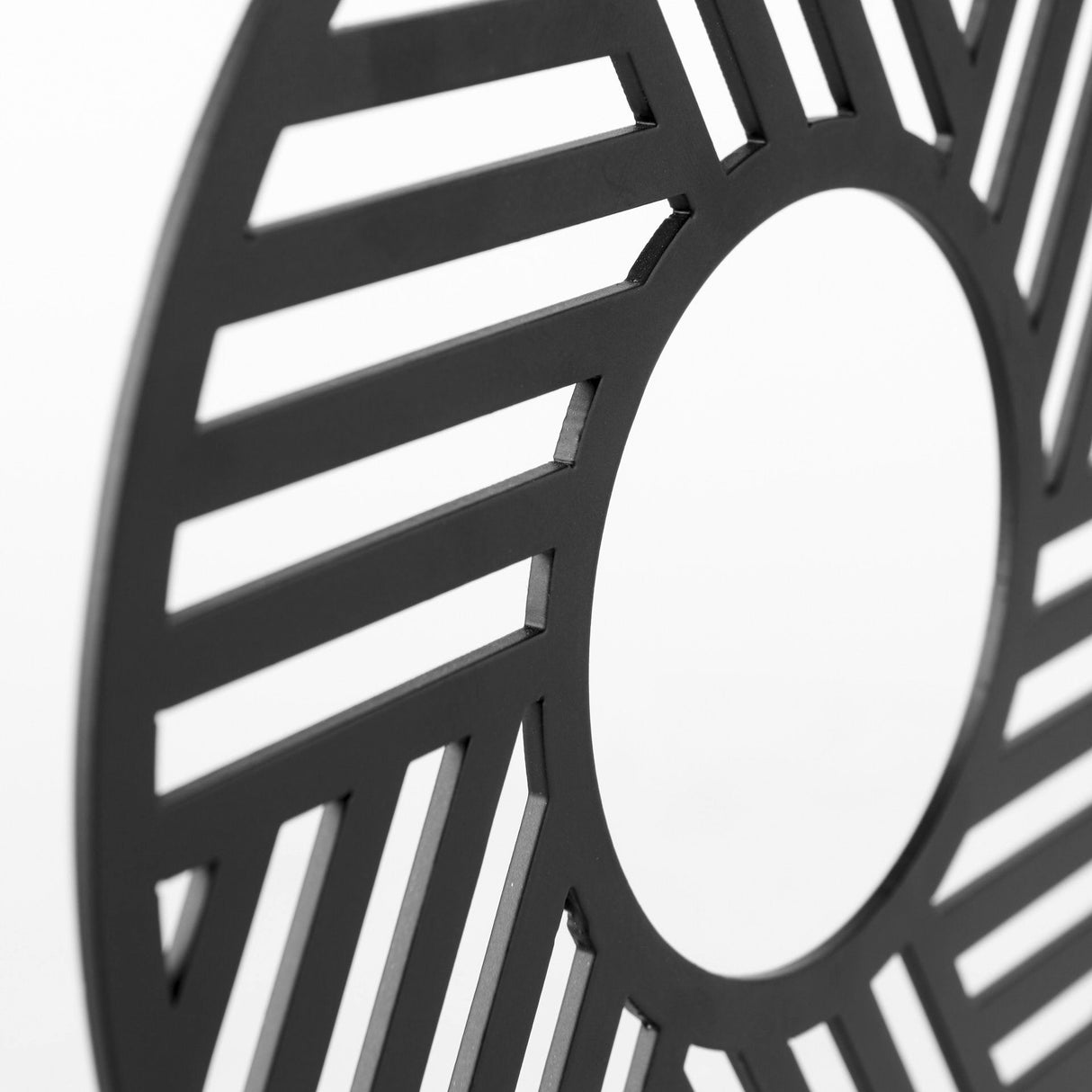 Micra 9.1L x 2.6W x 10.9H Matte Black Metal Decorative Object on a Stand by Mercana at Eve Furniture