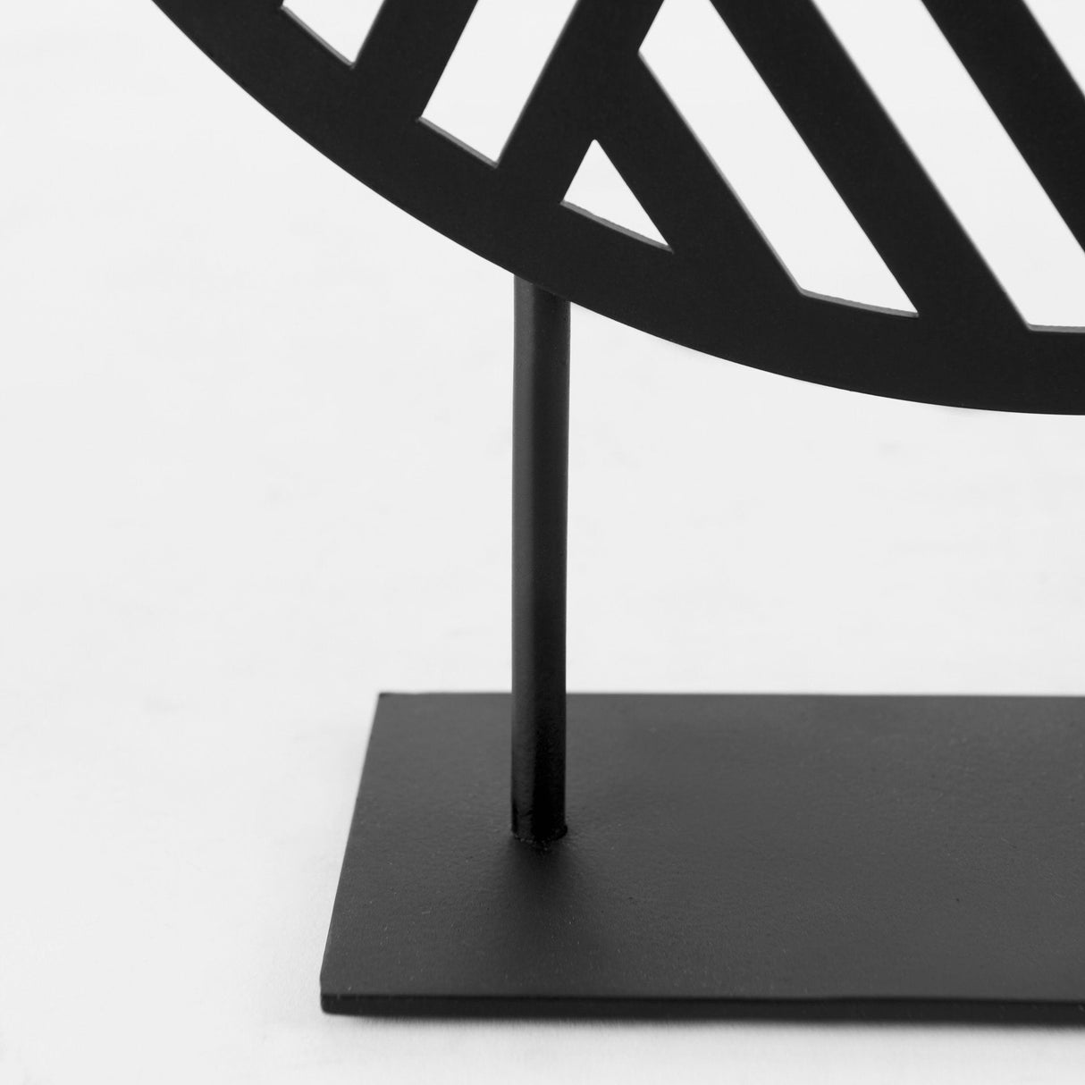 Micra Matte Black Metal Decorative Object on a Stand by Mercana at Eve Furniture