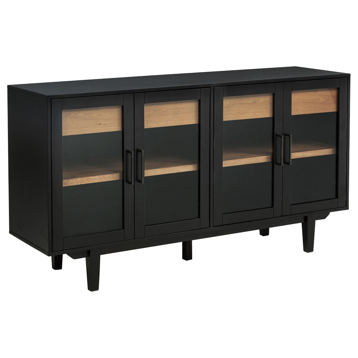 Middleton Black 4-Door Sideboard with Dual Drawers by Coaster at Eve Furniture