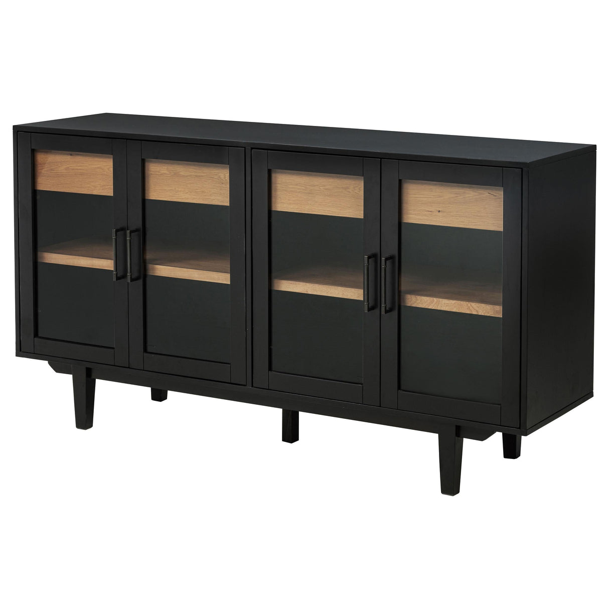 Middleton Black 4-Door Sideboard with Dual Drawers by Coaster at Eve Furniture