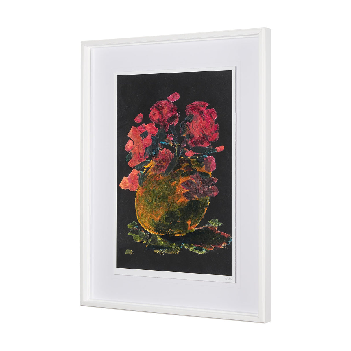 Midnight Flower I by Mercana Studio a Framed Art Print Matted under Glass by Mercana at Eve Furniture