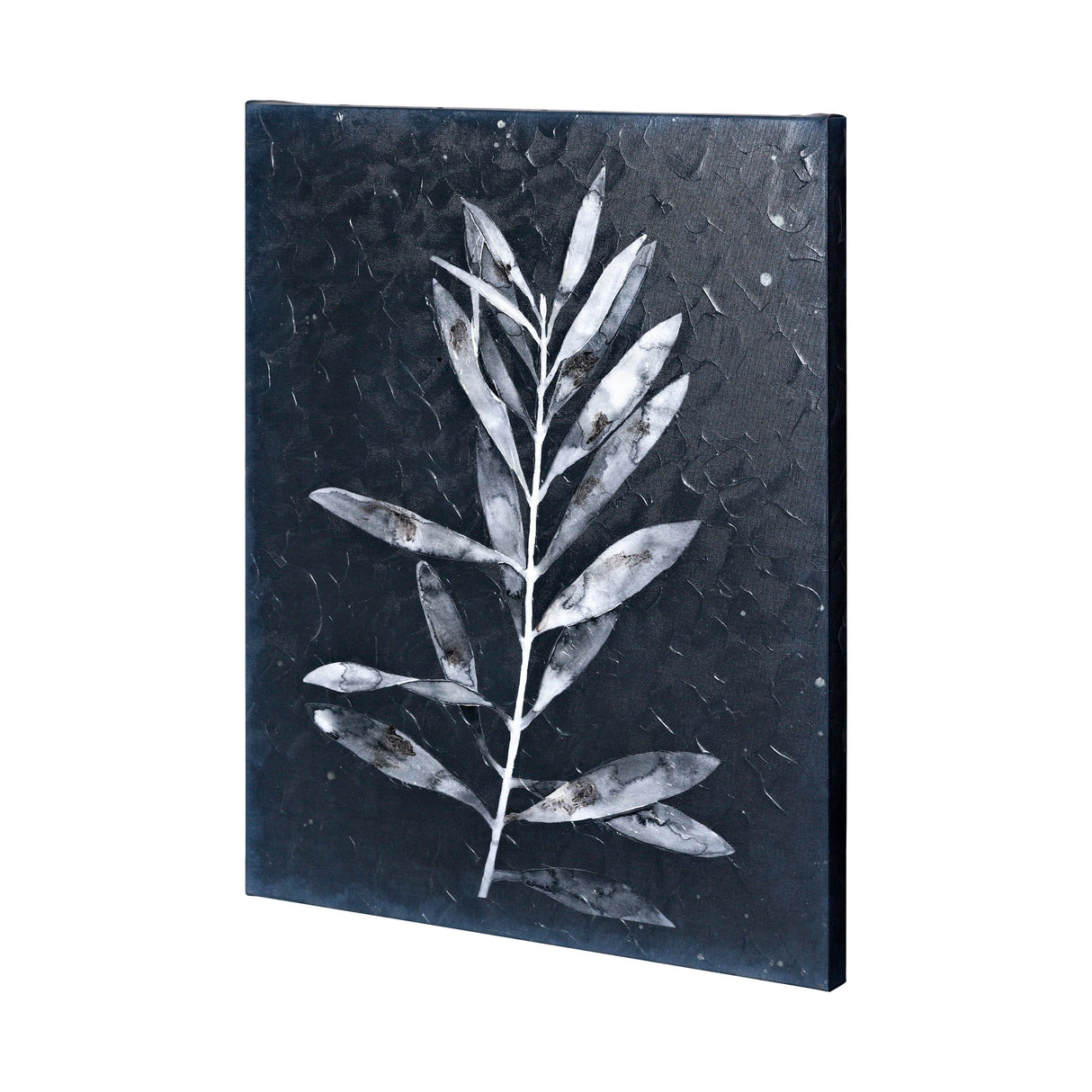 Midnight Leaves I by Megan Meagher a Hand Embellished Textured Canvas by Mercana at Eve Furniture