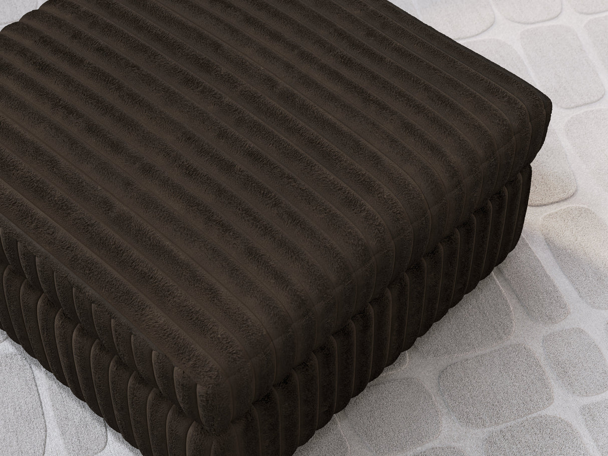 Midnight-Madness Chocolate Oversized Accent Ottoman by Ashley at Eve Furniture