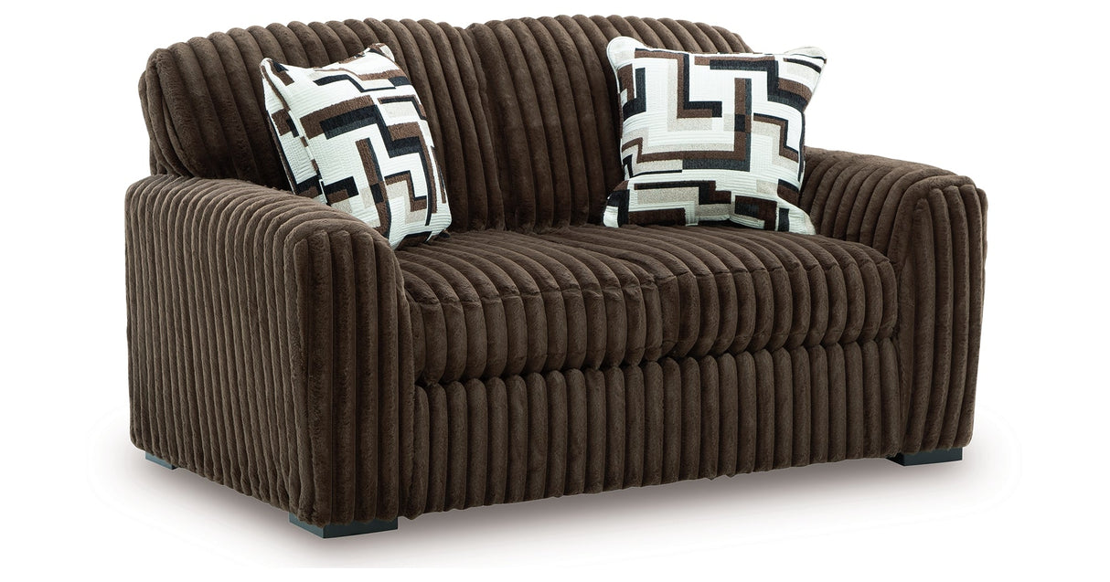 Midnight-Madness Chocolate Living Room Set by Ashley at Eve Furniture