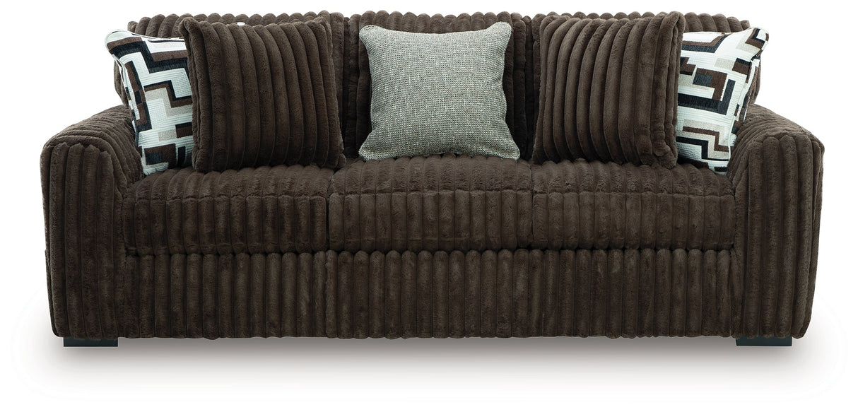 Midnight Madness Chocolate Sofa by Ashley at Eve Furniture