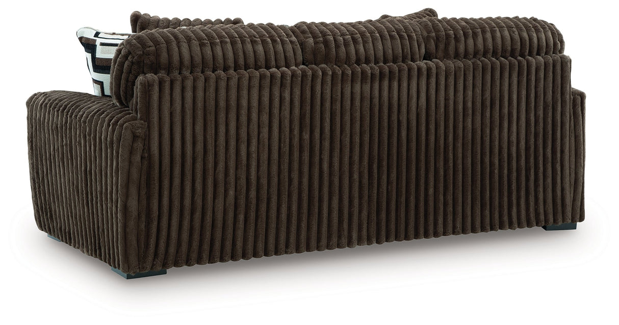Midnight Madness Chocolate Sofa by Ashley at Eve Furniture