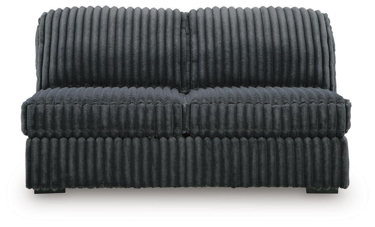 Midnight-Madness Gunmetal 3-Piece Sectional with RAF Chaise by Ashley at Eve Furniture
