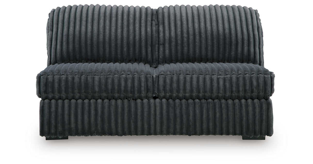 Midnight-Madness Gunmetal 3-Piece Sectional with RAF Chaise by Ashley at Eve Furniture