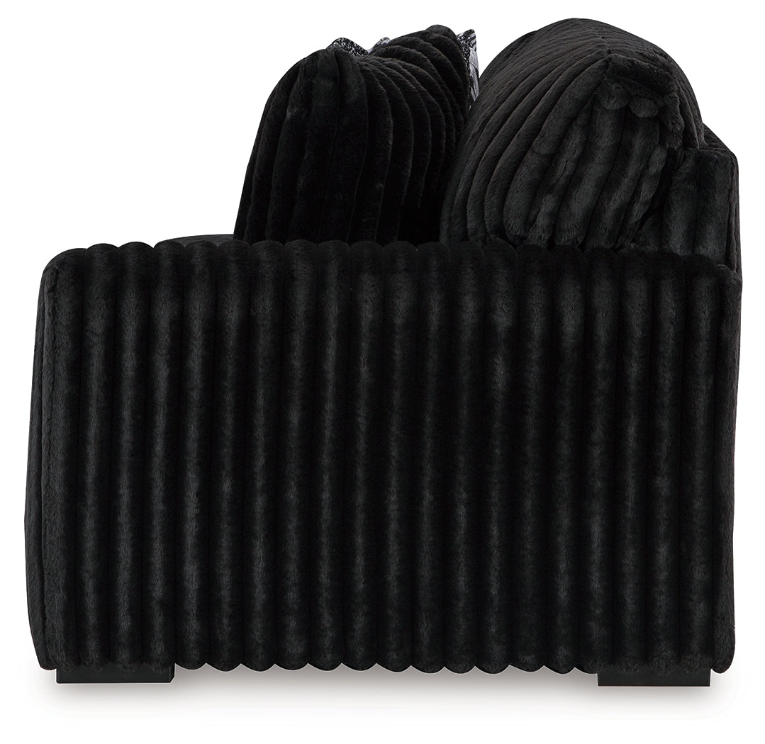 Midnight-Madness Onyx 4-Piece Sectional by Ashley at Eve Furniture