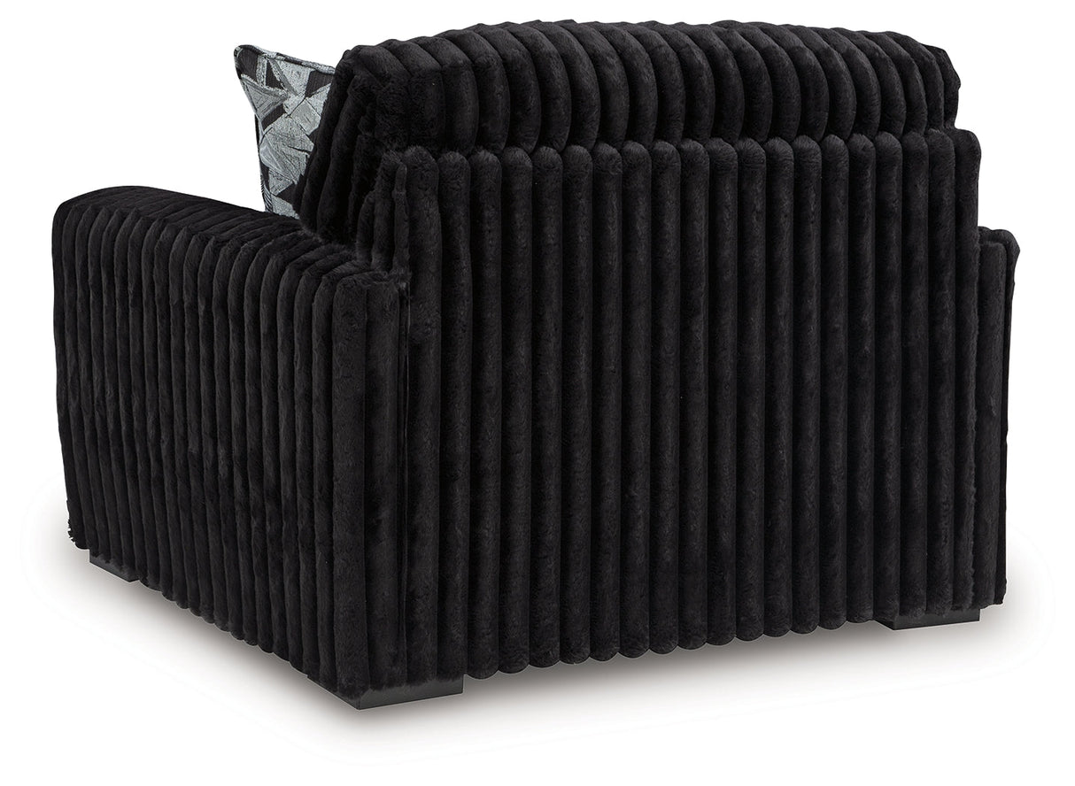 Midnight-Madness Onyx Oversized Chair by Ashley at Eve Furniture